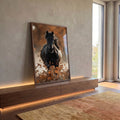 Quadro Decorativo Cavalo em Movimento em ambiente decorado - quadros decorativos para sala