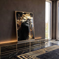 Quadro Decorativo Brilho da Beleza Sobre Gold em ambiente decorado - quadros decorativos para sala