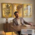 Quadro Decorativo: Toque De Ouro e Amor Incondicional em escritorio moderno - quadros decorativos para sala