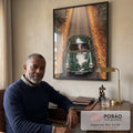 Quadro Decorativo de Carro Esportivo em escritorio moderno - quadros decorativos para sala