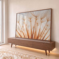 Quadro Decorativo Serenidade Floral Sofisticada em ambiente decorado - quadros decorativos para sala