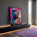 Quadro Decorativo Gorila Estilizado em ambiente decorado - quadros decorativos para sala