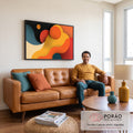 Quadro Decorativo Abstração de Pura Energia em sala de estar moderna - quadros decorativos para sala