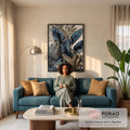 Quadro Decorativo Folhas Tropicais: Toque de Luxo e Natureza em sala de estar moderna - quadros decorativos para sala