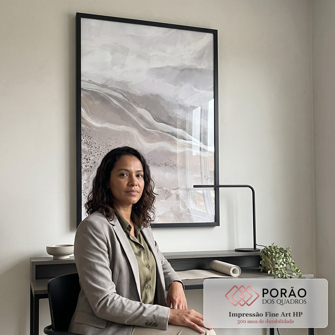 Quadro Decorativo: Inspiração Serena - Descanse os Olhos e a Alma em escritorio moderno - quadros decorativos para sala