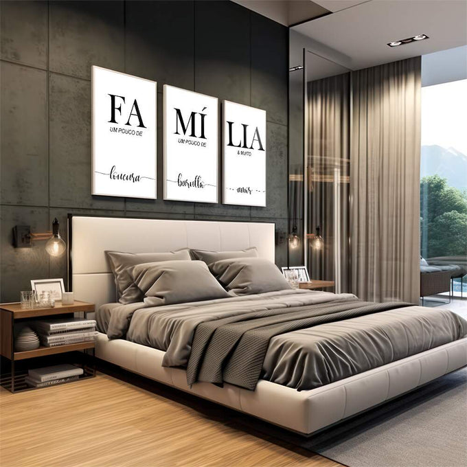 Quadro Decorativo \'Inspire\': Letras que Transformam - quadros decorativos 1 Tela Vertical, 3 Telas - em escritorio elegante