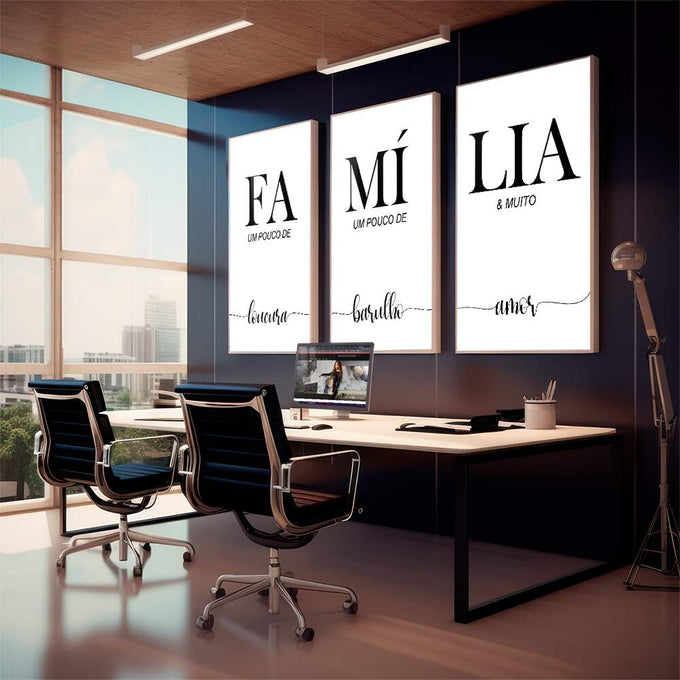 Quadro Decorativo \'Inspire\': Letras que Transformam - quadros decorativos para sala 1 Tela Vertical, 3 Telas - em living room premium
