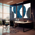 Quadro Decorativo Gratidão, Fé e Amor - Toque Azul - quadros decorativos para sala 1 Tela Vertical, 3 Telas - em quarto contemporaneo