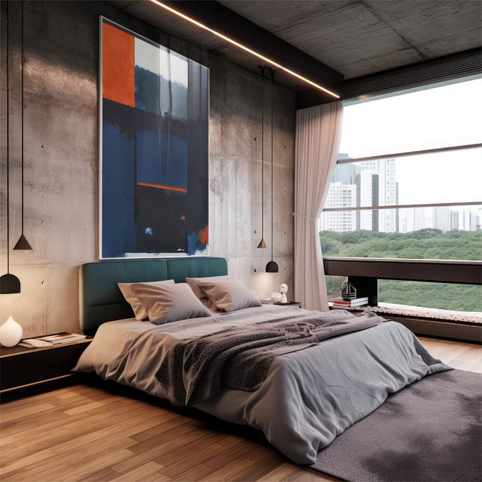 Quadro Decorativo: Explosão de Cores - Transforme seu Espaço - quadros decorativos para sala 1 Tela Vertical, 3 Telas - em living room premium