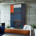 Quadro Decorativo: Explosão de Cores - Transforme seu Espaço - quadros decorativos para sala 1 Tela Vertical, 3 Telas - em ambiente decorado