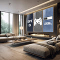 Quadro Decorativo: Revolução Gamer, Imersão e Estilo - quadros decorativos para sala 1 Tela Vertical, 3 Telas - em quarto contemporaneo