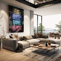 Quadro Decorativo: Retrô Gamer Neon - Realce Sua Paixão - quadros decorativos para sala 1 Tela Vertical, 3 Telas - em living room premium