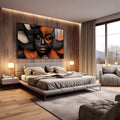 Quadro Decorativo Mulher Arte Inspiradora sobre Tons Escuros - quadros decorativos para sala 1 Tela, 1 Tela Horizontal - em quarto contemporaneo