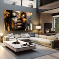Quadro Decorativo Mulher Detalhes com Flores - quadros decorativos 1 Tela, 1 Tela Horizontal - em escritorio elegante