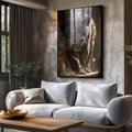 Quadro Decorativo Onça Negra Majestosa | quadros decorativos para sala | Rinoceronte em tons sépia com iluminação dramática em composição fotográfica realista. | Porao dos Quadros