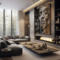 Quadro Decorativo Elegância em Folha de Ouro: Transforme Seu Ambiente | quadros decorativos | Rosto em preto e branco com dourado líquido escorrendo pela face em composição artística. | em Quadros para Escritorio | Porao dos Quadros