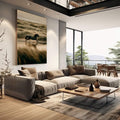 Quadro Decorativo Cavalo em Movimento | quadros decorativos | Cavalo preto galopando na água com paisagem árida ao fundo | em Quadros para Escritorio | Porao dos Quadros