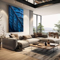Quadro Decorativo Folhas Azuis Serenity | quadros decorativos | Folhas azuis em macro fotografia com nervuras detalhadas e luz natural atravessando | em Quadros para Escritorio | Porao dos Quadros