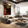 Quadro Decorativo Aventura em Alta Velocidade | quadros decorativos | Piloto acelerando supercarro vermelho na pista ao entardecer com sol dourado | em Quadros para Escritorio | Porao dos Quadros