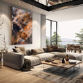 Quadro Decorativo Elegância Natural Serene Leaves | quadros decorativos | Flores secas translúcidas em tons dourados sob luz natural dourada em composição minimalista. | em Quadros para Escritorio | Porao dos Quadros