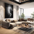 Quadro Decorativo Serenity Beach | quadros decorativos | Paisagem noturna com lua refletida em água calma em preto e branco vertical | em Quadros para Escritorio | Porao dos Quadros