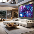 Quadro Decorativo Neon Rider: Jornada Vibrante - quadros decorativos para sala 1 Tela, 1 Tela Horizontal - em living room premium