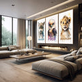 Quadro Decorativo Inspiração: Execução, Disciplina, Foco - quadros decorativos para sala 1 Tela Vertical, 3 Telas - em quarto contemporaneo