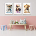 Quadro Decorativo Inspiração: Execução, Disciplina, Foco - quadros decorativos para sala 1 Tela Vertical, 3 Telas - em ambiente decorado