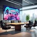 Quadro Decorativo | Controle com Aura Glimmer - quadros decorativos para sala 1 Tela, 1 Tela Horizontal - em quarto contemporaneo