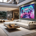Quadro Decorativo | Controle com Aura Glimmer - quadros decorativos para sala 1 Tela, 1 Tela Horizontal - em living room premium
