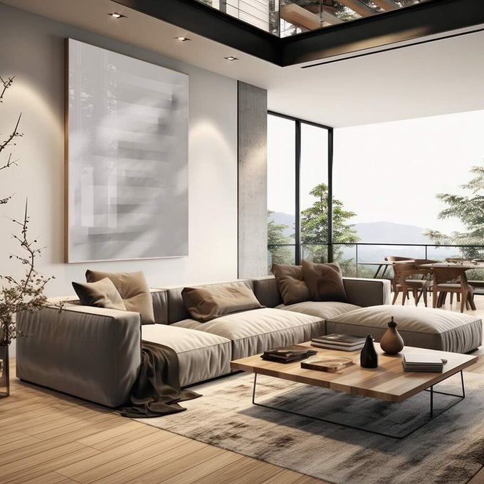 Quadro Decorativo Minimalismo Elegante - Harmonize Seu Espaço - quadros decorativos para sala 1 Tela Vertical, 3 Telas - em living room premium