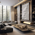 Quadro Decorativo Minimalismo Elegante - Harmonize Seu Espaço - quadros decorativos 1 Tela Vertical, 3 Telas - em sala moderna