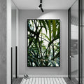 Quadro Decorativo Exuberância Tropical ? Inspiração Pura! - quadros decorativos para sala 1 Tela Vertical, 3 Telas - em ambiente decorado