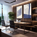 Quadro Decorativo Abstração Natural - Linhas e Formas Orgânicas - quadros decorativos 2 Telas, abstrato - em sala moderna