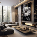 Quadro Decorativo Beleza e Simplicidade do Hibisco - quadros decorativos para sala 1 Tela Vertical, 3 Telas - em quarto contemporaneo