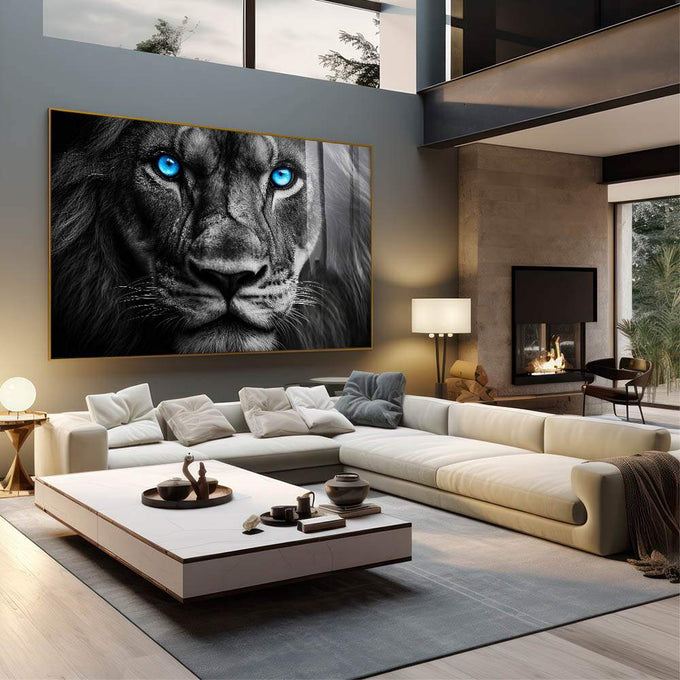 Quadro Decorativo A Grande Visão do Rei - quadros decorativos para sala 1 Tela, 1 Tela Horizontal - em living room premium
