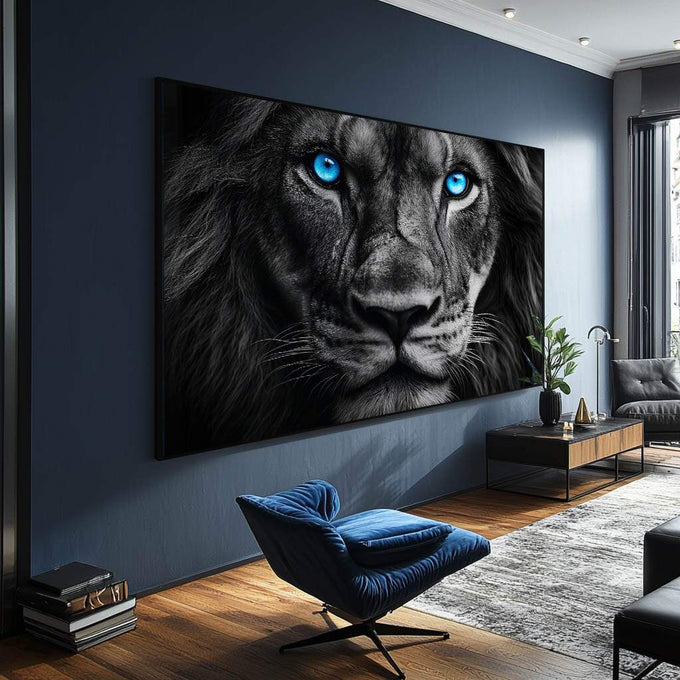 Quadro Decorativo A Grande Visão do Rei - quadros decorativos para sala 1 Tela, 1 Tela Horizontal - em ambiente decorado