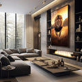 Quadro Decorativo A Majestade em Movimento - quadros decorativos para sala 1 Tela Vertical, 3 Telas - em quarto contemporaneo