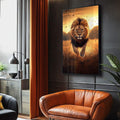 Quadro Decorativo A Majestade em Movimento - quadros decorativos para sala 1 Tela Vertical, 3 Telas - em ambiente decorado