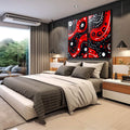 Quadro Decorativo Abstrato com Formas Circulares - quadros decorativos 2 Telas, abstrato - em escritorio elegante