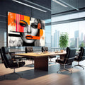 Quadro Decorativo Mulher Abstrata - quadros decorativos 1 Tela, 1 Tela Horizontal - em sala moderna