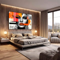 Quadro Decorativo Mulher Abstrata - quadros decorativos para sala 1 Tela, 1 Tela Horizontal - em quarto contemporaneo
