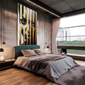 Quadro Decorativo Abstrato Feminino - quadros decorativos para sala 1 Tela Vertical, 3 Telas - em living room premium