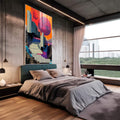 Quadro Decorativo Escadaria Cósmica - quadros decorativos 1 Tela Vertical, 3 Telas - em sala moderna