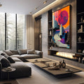Quadro Decorativo Escadaria Cósmica - quadros decorativos 1 Tela Vertical, 3 Telas - em escritorio elegante