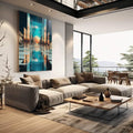 Quadro Decorativo Portais Cósmicos - quadros decorativos para sala 1 Tela Vertical, 3 Telas - em quarto contemporaneo
