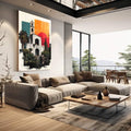 Quadro Decorativo Charme Mediterrâneo ao Pôr do Sol - quadros decorativos para sala 1 Tela Vertical, 3 Telas - em quarto contemporaneo