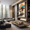 Quadro Decorativo Entre Mundos e Silêncios - quadros decorativos para sala 1 Tela Vertical, 3 Telas - em quarto contemporaneo