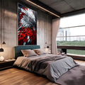 Quadro Decorativo A reflexão da Águia - quadros decorativos 1 Tela Vertical, 3 Telas - em sala moderna