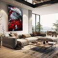 Quadro Decorativo A reflexão da Águia - quadros decorativos para sala 1 Tela Vertical, 3 Telas - em quarto contemporaneo